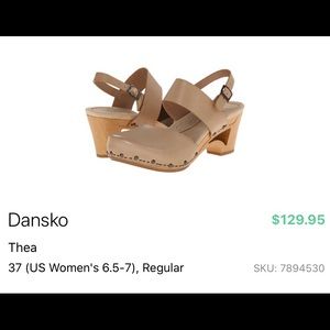 Dansko Thea clog size 37 tan